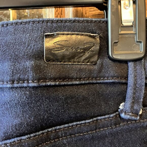 Seven7 Jeans Women's Size 14 Blue High Rise Skinny Crop Denim Ankle Dark Wash - Picture 6 of 16